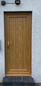 Irish Oak uPVC Door installed in Glasgow