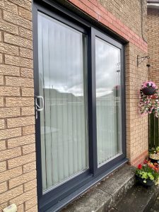 Anthracite PVC Patio Sliding Doors installed in Glasgow
