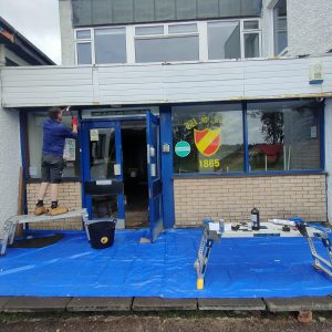 Installation of new windows at Rugby Club